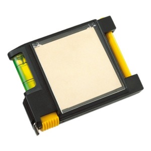 Meter length 2 meters with level, Post-it and pen