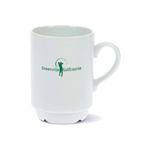 Stackable narrow ceramic mug 20 cl