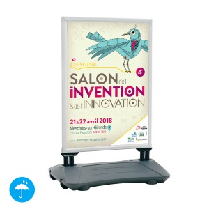 Cadro-Clic 4 Springs Panel B1 100x70 + Weightable Base GREY