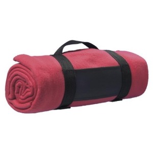 Plaid polaire avec poignée en nylon