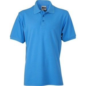 Men's short-sleeved work polo shirt.