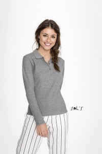 Women's Polo White 210 g sol's - podium - 11317b