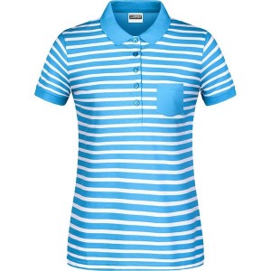 Striped polo shirt for women