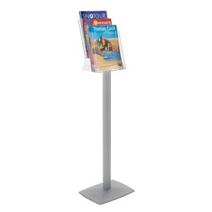 3 x A4 Brochure Stands on Aluminium Feet