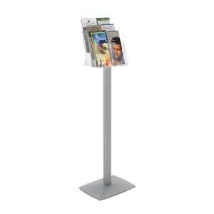 8 x 1/3.A4 Brochure Stands on Aluminium Base