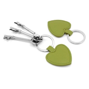 PU heart-shaped key ring