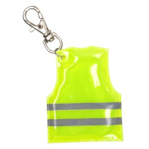 Key ring with reflective mini jacket
