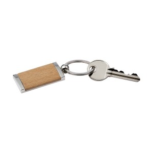 Wood and metal key ring