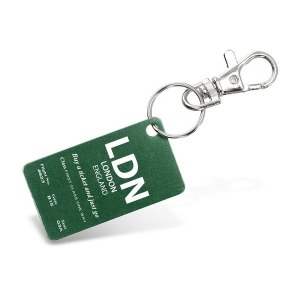 Aluminium plate key ring - P.U.H.T. silk-screen printing 1 colour