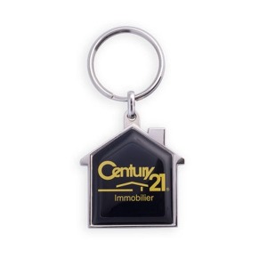 Zamac key ring, house shape, 7 days delay