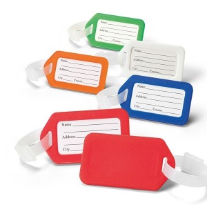 Luggage label holder