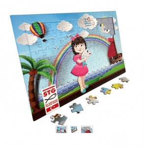 Puzzle on base 19x27cm