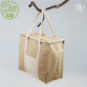 Hessian cooler bag