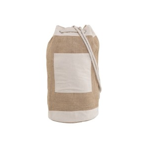 Jute canvas duffle bag