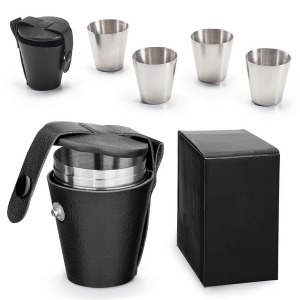 Set of 4 mini metal cups