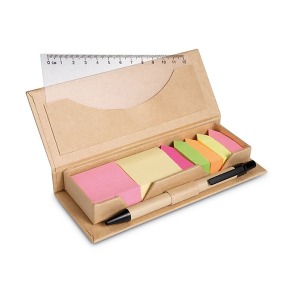 Desk set, cardboard box
