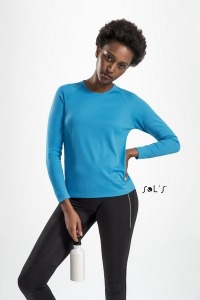 Women's long-sleeved sports T-shirt - SPORTY LSL WOMEN - White