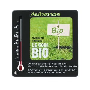 Square thermometer in recycled material