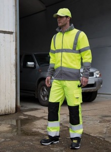 High visibility microfleece jacket