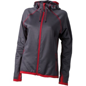 Women's hooded fleece jacket -Weight: 280 gr/m².