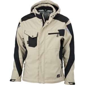 Men's softshell work jacket.