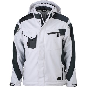 Workwear softshell jacket with hood