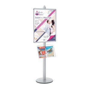 Visual-Displays Frame 80x60cm + 1 Slanted Plexiglas Shelf