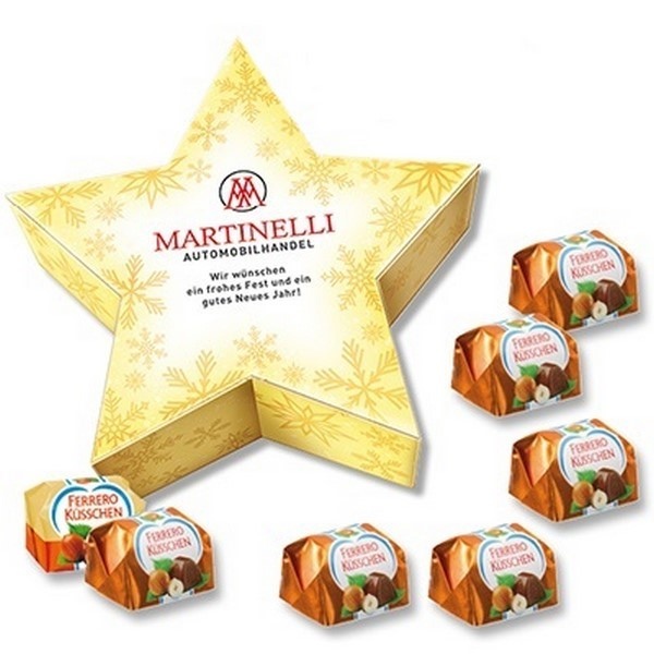 Etoile gift box with 6 pieces of ferrero küsschen classic/white, Ferrero  sweets, Chocolates