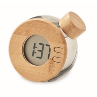 DROPPY LUX Water powered bamboo LCD clock