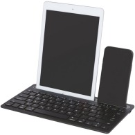 Hybrid multi-device QWERTY keyboard with stand