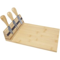 Mancheg Bamboo Magnetic Cheese Tray and Accessories