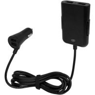 Pilot dual car charger with extended QC 3.0 dual rear seat charger