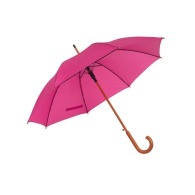 Automatic wooden umbrella with swan neck handle Automatic wooden umbrella with swan neck handle