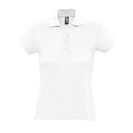 Women's white polo shirt sol's - passion