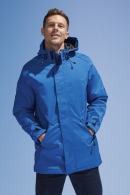Quilted parka with hood in collar (fleece)