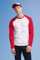 Two-colour long-sleeved T-shirt 
