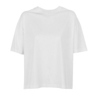 100% organic cotton boxy white t-shirt for women