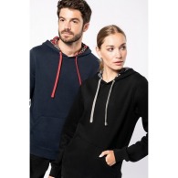 Unisex patterned contrast hoodie