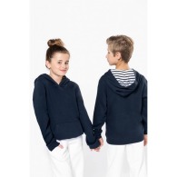 Unisex children's patterned contrast hoodie
