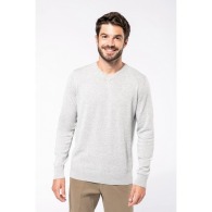 Men's eco-friendly V-neck jumper