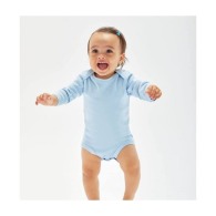 Long-sleeved organic baby bodysuit