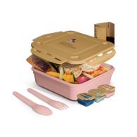 1.2 l lunch box with lid, spoon and fork