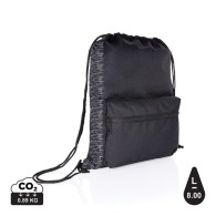 Reflective drawstring backpack in RPET