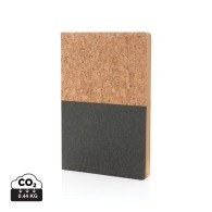 A5 notebook with kraft and cork cover