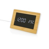 LED weather station in FSC® bamboo and RCS Utah plastic