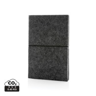 A5 softcover notebook in GRS-certified recycled felt