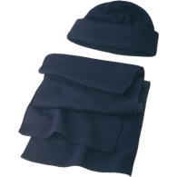 Fleece cap and scarf set