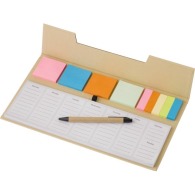 Weekbook with pen and sticky notes