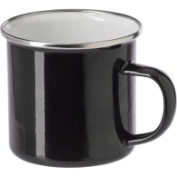 Stainless steel enamelled mug 