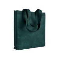 Shopper avec soufflet en TNT 80g/m² thermosoudé, anses longues
